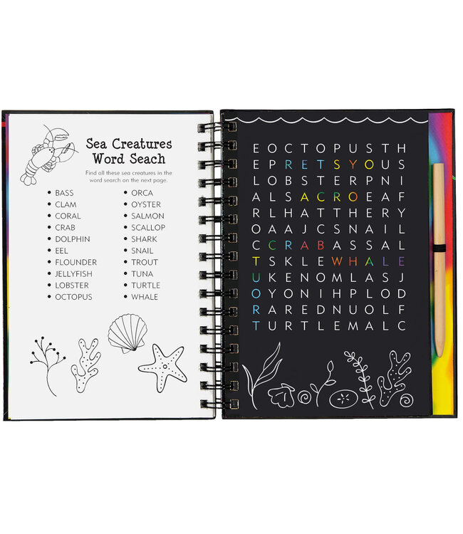 Peter Pauper Press Scratch & Sketch Games and Puzzles Ocean World