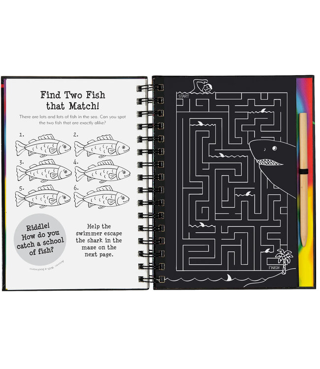 Peter Pauper Press Scratch & Sketch Games and Puzzles Ocean World