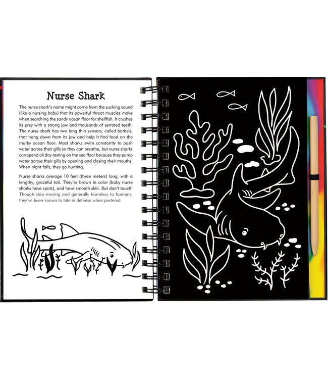 Peter Pauper Press Scartch &  Sketch Sharks