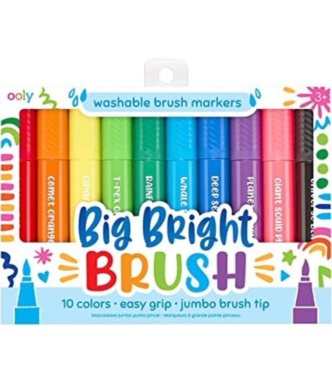 Ooly BIG BRIGHT BRUSH MARKERS SET OF 10