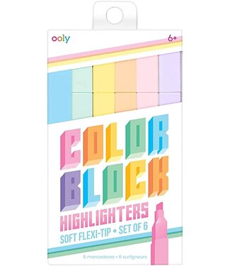 Ooly COLOR BLOCK HIGHLIGHTERS SET OF 6