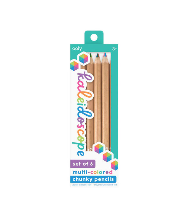 Ooly KALEIDOSCOPE MULTI-COLORED PENCILS SET OF 6