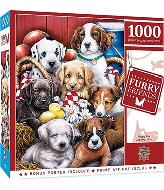 Masterpieces Furry Friends Puppy Pals 1000pc Puzzle