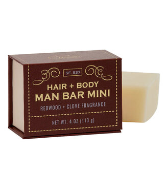 Commonwealth Soap & Toiletries Man Bar Mini 4oz Redwood & Clove