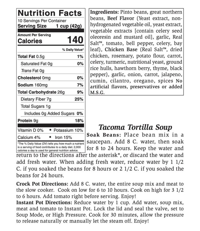 Tacoma Tortilla Soup 14oz Family Size