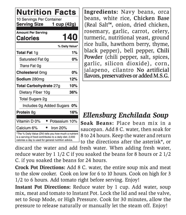 Rills Speciality Ellensburg Enchilada Soup 14oz Family Size