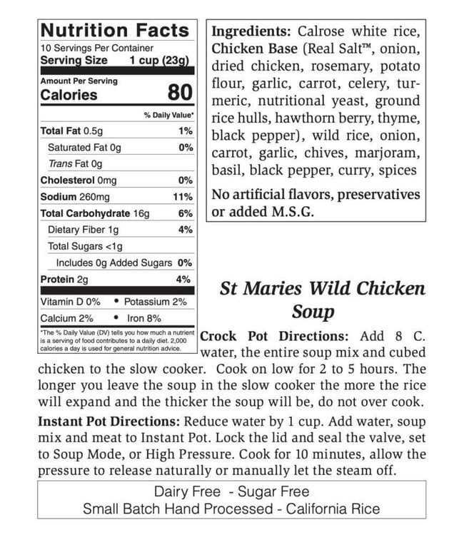 Rills Speciality St Maries Wild Chicken Two Person Size