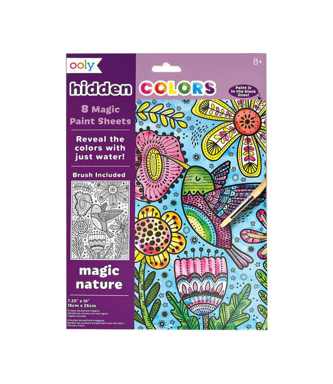 Ooly Nature Hidden Colors Magic Paint Sheets 9 PC Set