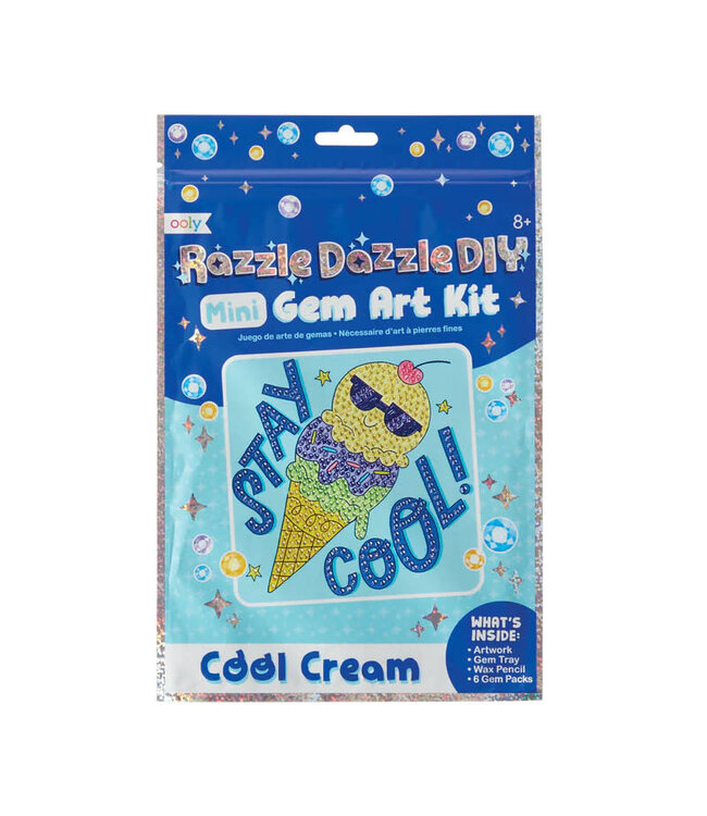 Ooly Razzle Dazzle DIY Mini Gem Art Kit Cool Cream