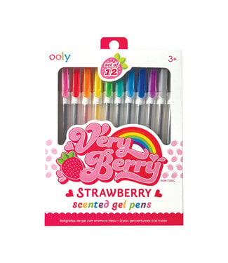 Ooly Very Berry Strawberry Scented Gel pens Set of 12