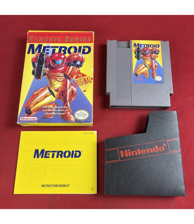NES Metroid Yellow Label CIB NES
