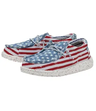 Hey Dude Shoes Wally Patriotic Stars And Stripes