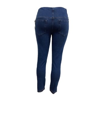 Zig Zag Tulip Crop Denim
