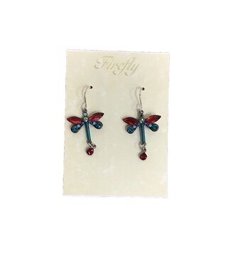 Firefly Dragonfly Petite Earring-Blue Zicron