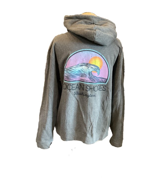 Lone Rock Clothing Hooded Zip Sweatshirt Wave Peak