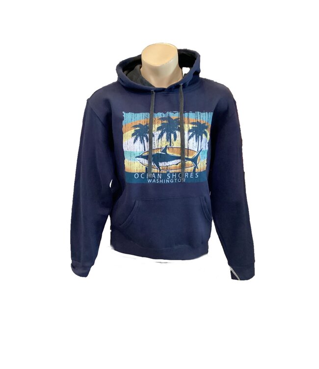 Lone Rock Clothing Hooded Pullover Rip Stripe Shark