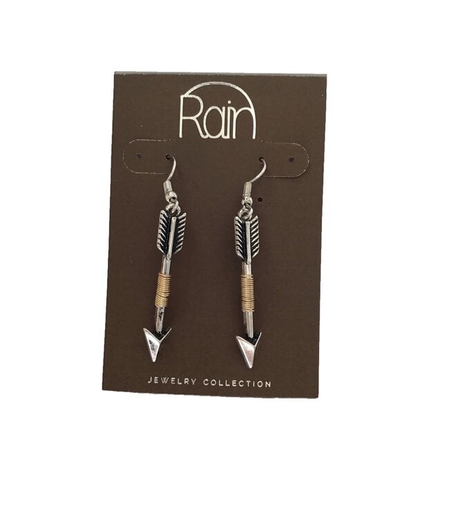 Rain Jewelry Two Tone Arrow Earrings