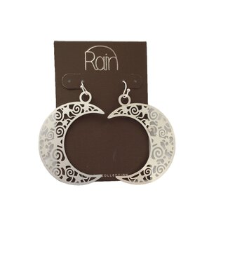 Rain Jewelry S Star Patterned Moon Earrings
