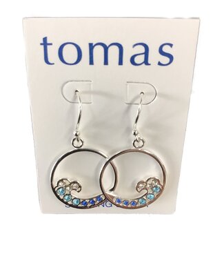 Tomas Crystal Waves Hook Earrings