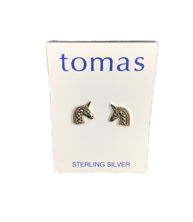 Tomas Unicorn Head Bust Studs SS Ox