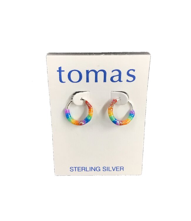 Tomas Rainbow Slitter Hoops SS Enamel