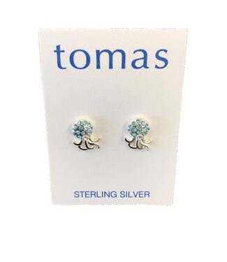 Tomas Crystal Octopus Studs SS