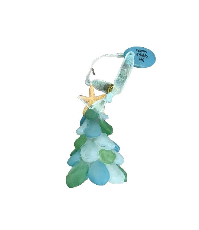 Cape Shore Resin Ornament Sea Glass Tree