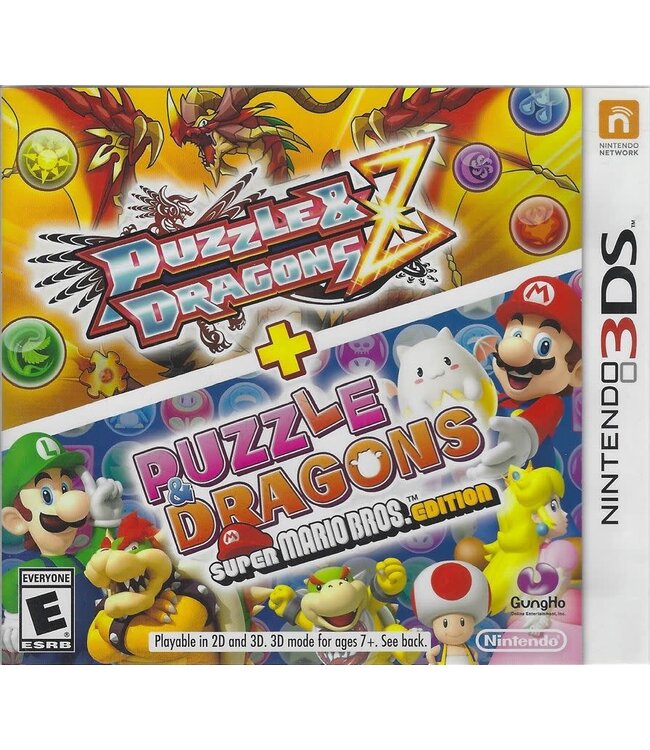 Nintendo 3DS Puzzle & Dragons Z + Puzzle Dragons Super Mario 3DS Brand New
