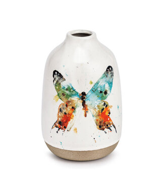 Demdaco Butterfly Collection Multi Color Butterfly Vase