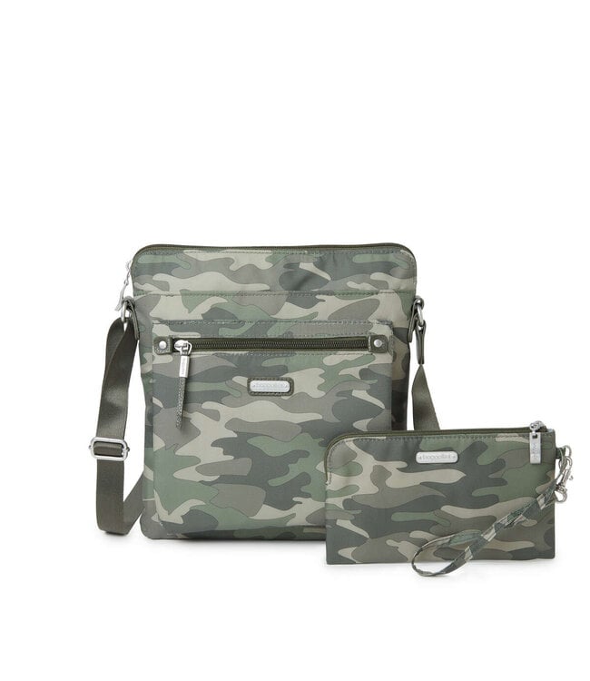 Baggallini Go Bagg with RFID Wristlet Olive Camo