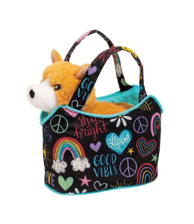 Douglas Company Good Vibes Sak with Corgi