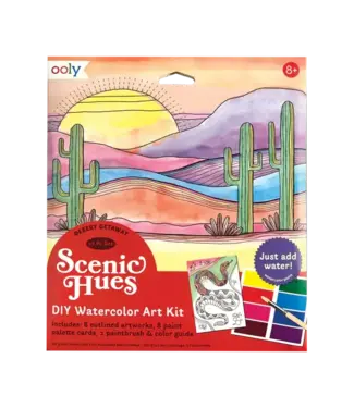 Ooly Scenic Hues DIY Watercolor Art Kit Desert Getaway
