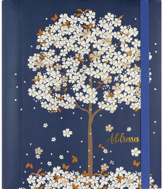 Peter Pauper Press Large Address Book Falling Blossoms