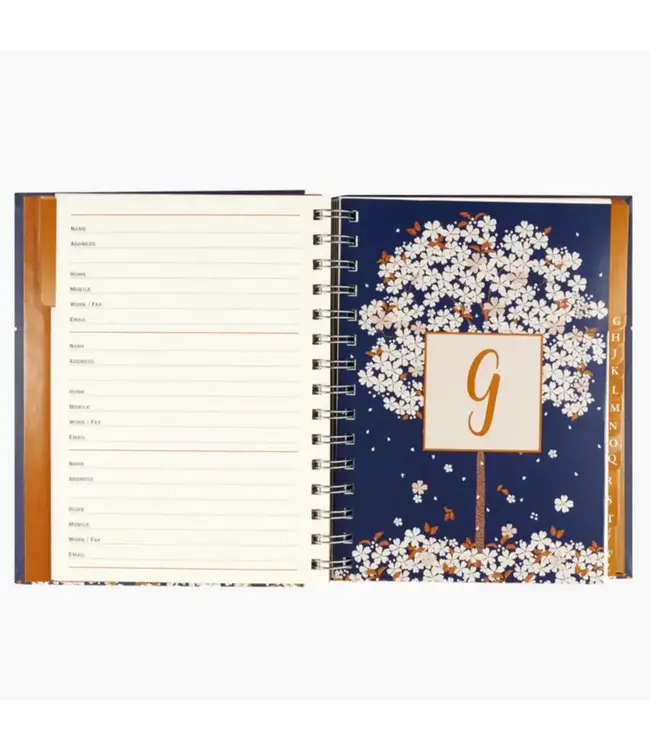 Peter Pauper Press Large Address Book Falling Blossoms