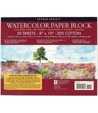 Peter Pauper Press Studio Series Watercolor Paper Block 20 sheets