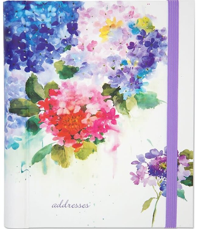 Peter Pauper Press Large Address Book Hydrangeas