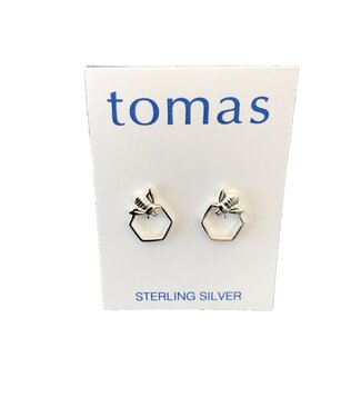 Tomas Bee With Honeycomb Studs SS
