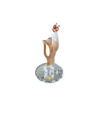Glass Baron Tabby Cat With Butterfly