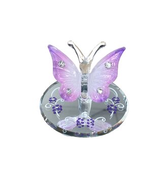 Glass Baron Butterfly Lavender Crystals