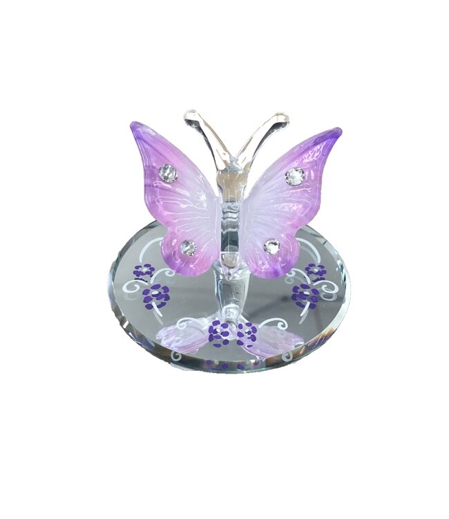 Glass Baron Butterfly Lavender Crystals
