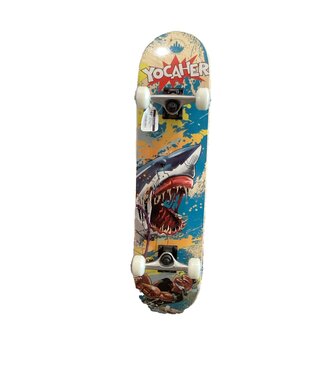 Yocaher Skateboards Graphic Complete Skateboard 7.75 Retro Series Fishing