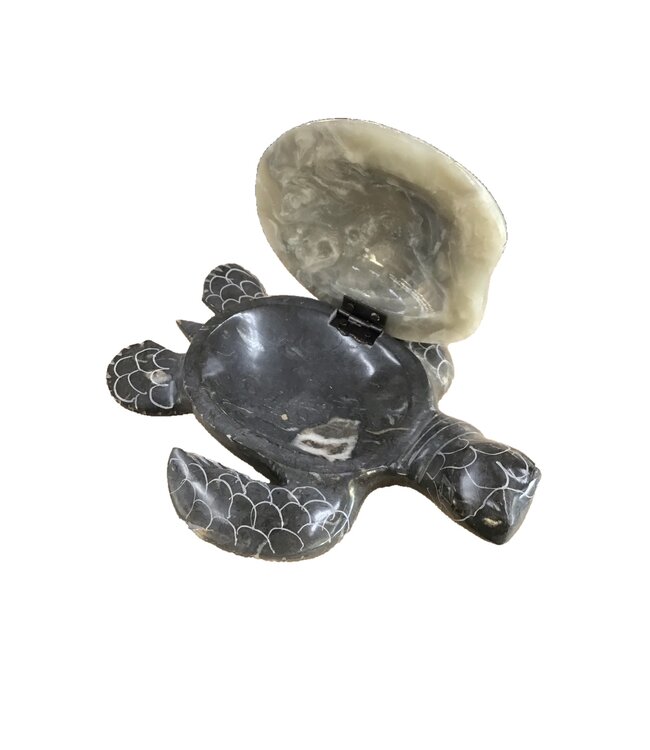SS Handcrafted Art LLC Marble Turtle Jewelry Box 5Inch