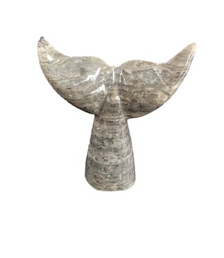 SS Handcrafted Art LLC Marble Whale Tail 14Inch