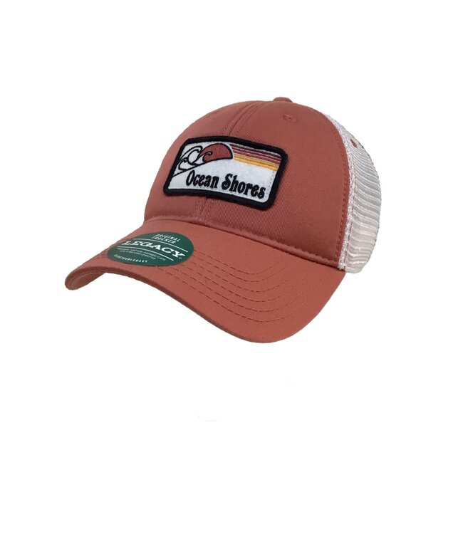Legacy Original Trucker Ocean Shores Sun Ray Red-White