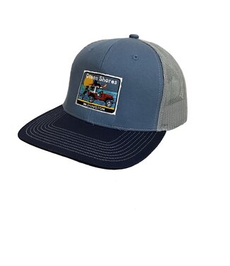 Lone Rock Clothing Surfing Jeep Dogs V2 Slate Grey Navy Hat