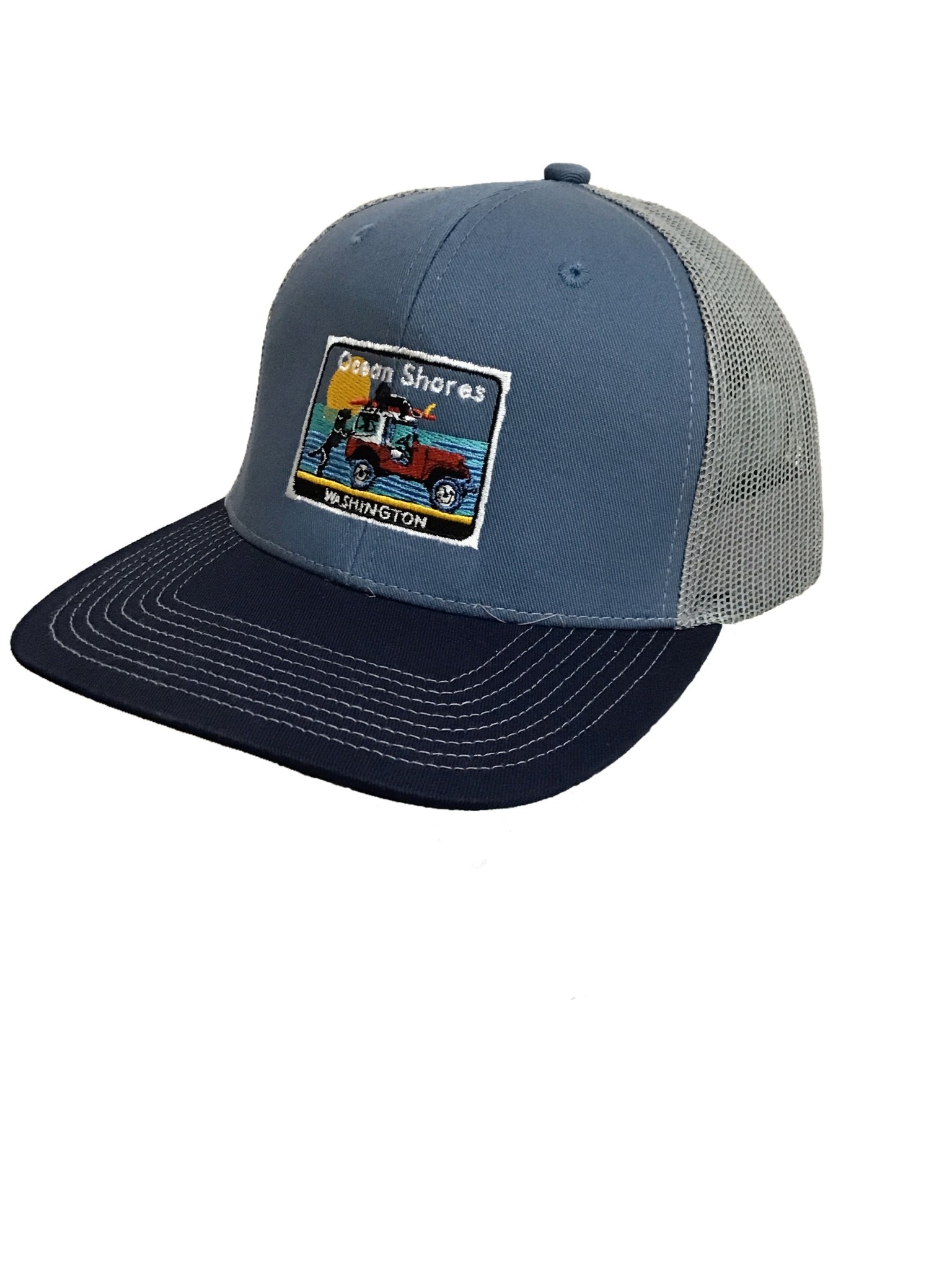 Lone Rock Clothing Surfing Jeep Dogs V2 Slate Grey Navy Hat