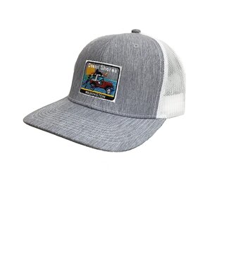 Lone Rock Clothing Surfing Jeep Dogs V2 Grey White Hat