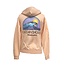 Lone Rock Clothing Hooded Zip Sweatshirt Wave Peak Design Peach