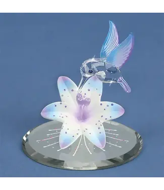 Glass Baron HUMMINGBIRD BLUE LILY 1