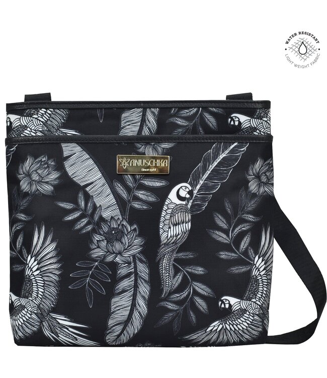 Anuschka Nylon Fabric Handbag Jungle Macaws